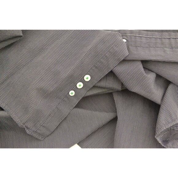 Tommy Hilfiger Men's 16 32-33 Blue Pinstripe Button Down Long Sleeve Shirt - Picture 10 of 11